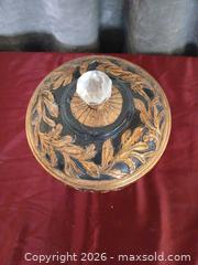 MaxSold Auction: Baroque Black & Antique Gold Decorative Urn with Lid - Las Vegas (Nevada, USA) PARTNER MANAGED Estate Sale Online Auction - Masked Duck Avenue