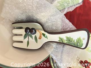 MaxSold Auction: Ceramic Dinnerware Set with Fruit Motif, ~15 Pieces - Las Vegas (Nevada, USA) PARTNER MANAGED Estate Sale Online Auction - Masked Duck Avenue