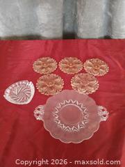 MaxSold Auction: Clear Pressed & Cut Glass Serving Plate and Assorted Dishes, 6 pcs - Las Vegas (Nevada, USA) PARTNER MANAGED Estate Sale Online Auction - Masked Duck Avenue