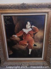 MaxSold Auction: Framed Oil on Canvas Boy Portrait in Ornate Gilded Frame - Las Vegas (Nevada, USA) PARTNER MANAGED Estate Sale Online Auction - Masked Duck Avenue