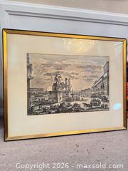 MaxSold Auction: Large Framed Cityscape / Historical Engraving Print - Las Vegas (Nevada, USA) PARTNER MANAGED Estate Sale Online Auction - Masked Duck Avenue