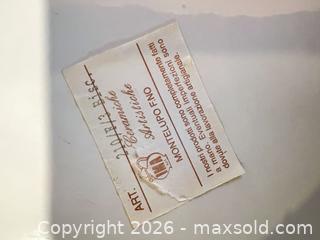 MaxSold Auction: Montelupo Hand-Painted Ceramic Biscotti Jar with Lid - Las Vegas (Nevada, USA) PARTNER MANAGED Estate Sale Online Auction - Masked Duck Avenue