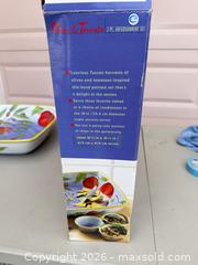 MaxSold Auction: Olive & Tomato Hand-Painted Tomato & Olive Large Ceramic Server - Las Vegas (Nevada, USA) PARTNER MANAGED Estate Sale Online Auction - Masked Duck Avenue