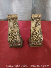 MaxSold Auction: Pair Antique Gold Resin Shelf Brackets/Corbels 7 in - Las Vegas (Nevada, USA) PARTNER MANAGED Estate Sale Online Auction - Masked Duck Avenue