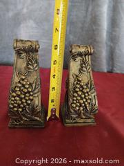 MaxSold Auction: Pair Antique Gold Resin Shelf Brackets/Corbels 7 in - Las Vegas (Nevada, USA) PARTNER MANAGED Estate Sale Online Auction - Masked Duck Avenue