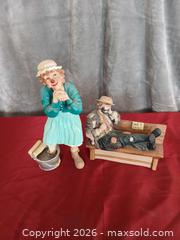 MaxSold Auction: Pair of Resin Clown Figurines, 6–10 in, Multicolor - Las Vegas (Nevada, USA) PARTNER MANAGED Estate Sale Online Auction - Masked Duck Avenue