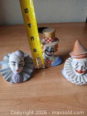 MaxSold Auction: Vintage Ceramic Clown Figurine Set of 3, 2–4 in, Multicolor - Las Vegas (Nevada, USA) PARTNER MANAGED Estate Sale Online Auction - Masked Duck Avenue