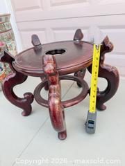 MaxSold Auction: Vintage Famille Rose Porcelain Fishbowl Planter on Wood Stand - Las Vegas (Nevada, USA) PARTNER MANAGED Estate Sale Online Auction - Masked Duck Avenue