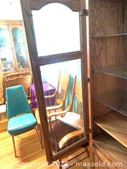 MaxSold Auction: 3-Piece Oak Entertainment Center Wall Unit with Glass Doors - Calgary (Alberta, Canada) PARTNER MANAGED Downsizing Online Auction - Huntcroft Way Northeast