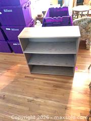 MaxSold Auction: Gray Modern 3-Shelf Engineered Wood Bookshelf - Calgary (Alberta, Canada) PARTNER MANAGED Downsizing Online Auction - Huntcroft Way Northeast