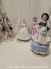 MaxSold Auction: Lot of 4 Porcelain Victorian-Style Figurines - Calgary (Alberta, Canada) PARTNER MANAGED Downsizing Online Auction - Huntcroft Way Northeast