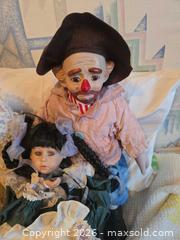 MaxSold Auction: Lot of 4 Porcelain/Bisque Collectible Dolls — Clown & Baby - Calgary (Alberta, Canada) PARTNER MANAGED Downsizing Online Auction - Huntcroft Way Northeast