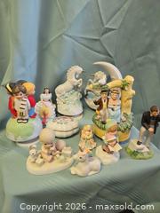 MaxSold Auction: Lot of 6–10 Porcelain/Ceramic Figurines, Pastel Multicolor with Gold Accents - Calgary (Alberta, Canada) PARTNER MANAGED Downsizing Online Auction - Huntcroft Way Northeast