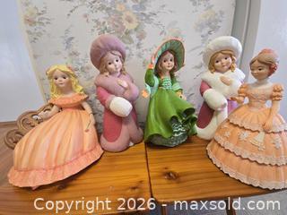 MaxSold Auction: Set of 5 Victorian Vintage Ceramic Figurines, Multicolor - Calgary (Alberta, Canada) PARTNER MANAGED Downsizing Online Auction - Huntcroft Way Northeast