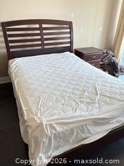 MaxSold Auction: Dark Brown Wood Bed Frame with Mattress and Nightstand C - Toronto (Ontario, Canada) Estate Sale Online Auction - Bridletown Circle