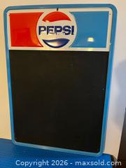 MaxSold Auction: One 1974 Vintage Embossed TIN  PEPSI Chalkboard - Hamilton (Ontario, Canada) SELLER MANAGED Downsizing Online Auction - Tragina Avenue North