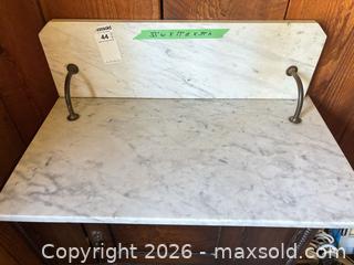MaxSold Auction: Antique/Vintage Marble Top Washstand with Wood Base - Central Saanich (British Columbia, Canada) PARTNER MANAGED Moving Online Auction - Cultra Avenue