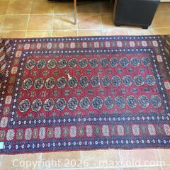 MaxSold Auction: Red Bokhara-Style Wool Area Rug 50" x 79" - Central Saanich (British Columbia, Canada) PARTNER MANAGED Moving Online Auction - Cultra Avenue