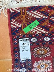MaxSold Auction: Red Bokhara-Style Wool Area Rug 50" x 79" - Central Saanich (British Columbia, Canada) PARTNER MANAGED Moving Online Auction - Cultra Avenue