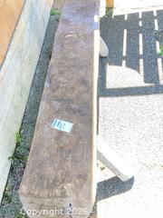 MaxSold Auction: Rustic Solid Wood Bench, Brown/Natural Distressed Finish - Central Saanich (British Columbia, Canada) PARTNER MANAGED Moving Online Auction - Cultra Avenue