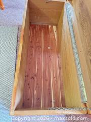 MaxSold Auction: Solid Oak Blanket Chest / Hope Chest, Medium Size - Central Saanich (British Columbia, Canada) PARTNER MANAGED Moving Online Auction - Cultra Avenue