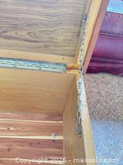 MaxSold Auction: Solid Oak Blanket Chest / Hope Chest, Medium Size - Central Saanich (British Columbia, Canada) PARTNER MANAGED Moving Online Auction - Cultra Avenue