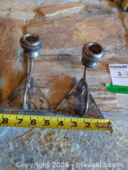 MaxSold Auction: Sterling Silver Art Deco Triangular Candle Holders, Pair - Central Saanich (British Columbia, Canada) PARTNER MANAGED Moving Online Auction - Cultra Avenue