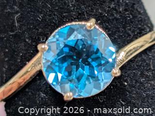 MaxSold Auction: 10K(1.43g)Blue Topaz(1.7ct)Ring - Toronto (Ontario, Canada) PARTNER MANAGED Downsizing Online Auction - Yonge Street