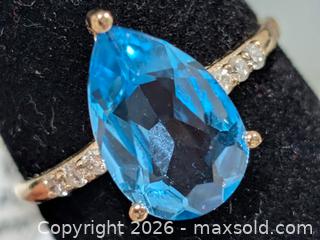 MaxSold Auction: 10K(1.9g)Blue Topaz(2.5)Diamond(0.06) - Toronto (Ontario, Canada) PARTNER MANAGED Downsizing Online Auction - Yonge Street