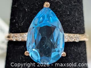 MaxSold Auction: 10K(1.9g)Blue Topaz(2.5)Diamond(0.06) - Toronto (Ontario, Canada) PARTNER MANAGED Downsizing Online Auction - Yonge Street