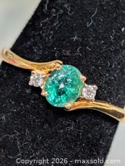 MaxSold Auction: 14K(1.41g)Diamond(0.02ct)Emerald(0.30ct) - Toronto (Ontario, Canada) PARTNER MANAGED Downsizing Online Auction - Yonge Street