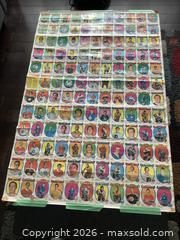 MaxSold Auction: 1971/72 O Pee Chee UN-CUT Full Sheet of 132 Hockey Cards - Ajax (Ontario, Canada) SELLER MANAGED Reseller Online Auction - Pickering Beach Road