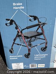 MaxSold Auction: Bios Diagnostics Rollator WALKER in Almost New Condition - Ajax (Ontario, Canada) SELLER MANAGED Reseller Online Auction - Pickering Beach Road