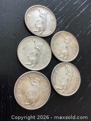 MaxSold Auction: Five (5) - 1967 Canadian Quarters - Ajax (Ontario, Canada) SELLER MANAGED Reseller Online Auction - Pickering Beach Road