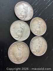 MaxSold Auction: Five (5) - 1967 Canadian Quarters - Ajax (Ontario, Canada) SELLER MANAGED Reseller Online Auction - Pickering Beach Road