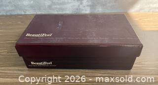 MaxSold Auction: BeautiFeel Mystique Black Luminous Suede Pumps Heels Shoes - Los Altos (California, USA) SELLER MANAGED Estate Sale Online Auction - Holt Avenue