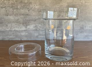 MaxSold Auction: Vintage Blown Clear Glass 2 Pc. Champagne / Wine Cooler with Removable Collar - Los Altos (California, USA) SELLER MANAGED Estate Sale Online Auction - Holt Avenue