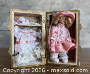 MaxSold Auction: Vintage Collectible Porcelain Doll Case Wardrobe "Bon Voyage" - Los Altos (California, USA) SELLER MANAGED Estate Sale Online Auction - Holt Avenue