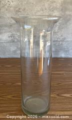 MaxSold Auction: Vintage Flared Rim Glass Cylinder Vase - Los Altos (California, USA) SELLER MANAGED Estate Sale Online Auction - Holt Avenue