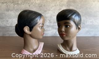 MaxSold Auction: Vintage Lego Hawaiian Polynesian Boy & Girl Bust Chalkware Bust Figurine Japan - Los Altos (California, USA) SELLER MANAGED Estate Sale Online Auction - Holt Avenue