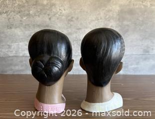 MaxSold Auction: Vintage Lego Hawaiian Polynesian Boy & Girl Bust Chalkware Bust Figurine Japan - Los Altos (California, USA) SELLER MANAGED Estate Sale Online Auction - Holt Avenue