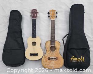 MaxSold Auction: 2x Ukuleles – Molakai MD-A251 & Vergreen S-211N – Beginner / Kids Acoustic Set - Toronto (Ontario, Canada) SELLER MANAGED Downsizing Online Auction - Valecrest Drive