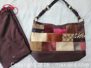 MaxSold Auction: Coach Patchwork Leather Shoulder Bag – Multicolor with Dust Bag - Toronto (Ontario, Canada) SELLER MANAGED Downsizing Online Auction - Valecrest Drive