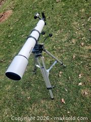 MaxSold Auction: Meade Model 390 Refractor Telescope – 90mm – 1000mm f/11 – With Tripod - Toronto (Ontario, Canada) SELLER MANAGED Downsizing Online Auction - Valecrest Drive