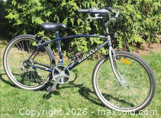 MaxSold Auction: Minelli Leader 26" Comfort/City Cruiser Bike, 18" Chromoly Frame, Blue - Toronto (Ontario, Canada) SELLER MANAGED Downsizing Online Auction - Valecrest Drive