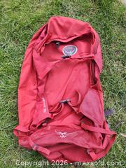 MaxSold Auction: Osprey Farpoint 70 Travel Backpack – Red, 70L – Adjustable Fit, Panel Access - Toronto (Ontario, Canada) SELLER MANAGED Downsizing Online Auction - Valecrest Drive