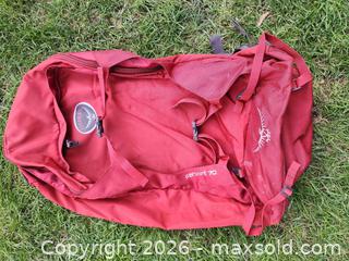 MaxSold Auction: Osprey Farpoint 70 Travel Backpack – Red, 70L – Adjustable Fit, Panel Access - Toronto (Ontario, Canada) SELLER MANAGED Downsizing Online Auction - Valecrest Drive
