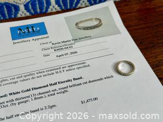 MaxSold Auction: 14k White Gold Diamond Half Eternity Band - Hamilton (Ontario, Canada) SELLER MANAGED Estate Sale Online Auction - Gertrude Street
