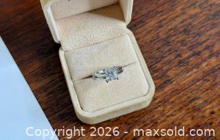 MaxSold Auction: 18K White Gold Princess Cut Diamond Solitaire Ring 1.71ct G-H I1 - Hamilton (Ontario, Canada) SELLER MANAGED Estate Sale Online Auction - Gertrude Street