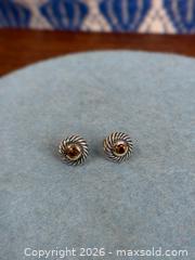 MaxSold Auction: DAVID YURMAN 'Citrine Cookie' Stud Earrings - Sterling Silver + 14k Gold - Hamilton (Ontario, Canada) SELLER MANAGED Estate Sale Online Auction - Gertrude Street